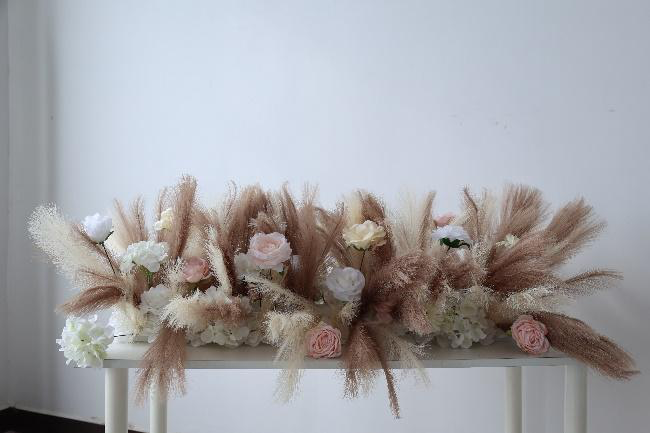 Elegant Flower Rows Set - Champagne & light beige mixed