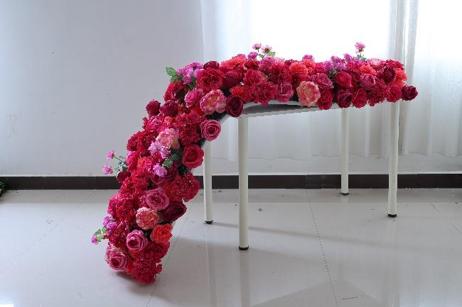 Elegant Flower Rows Set - Burgundy