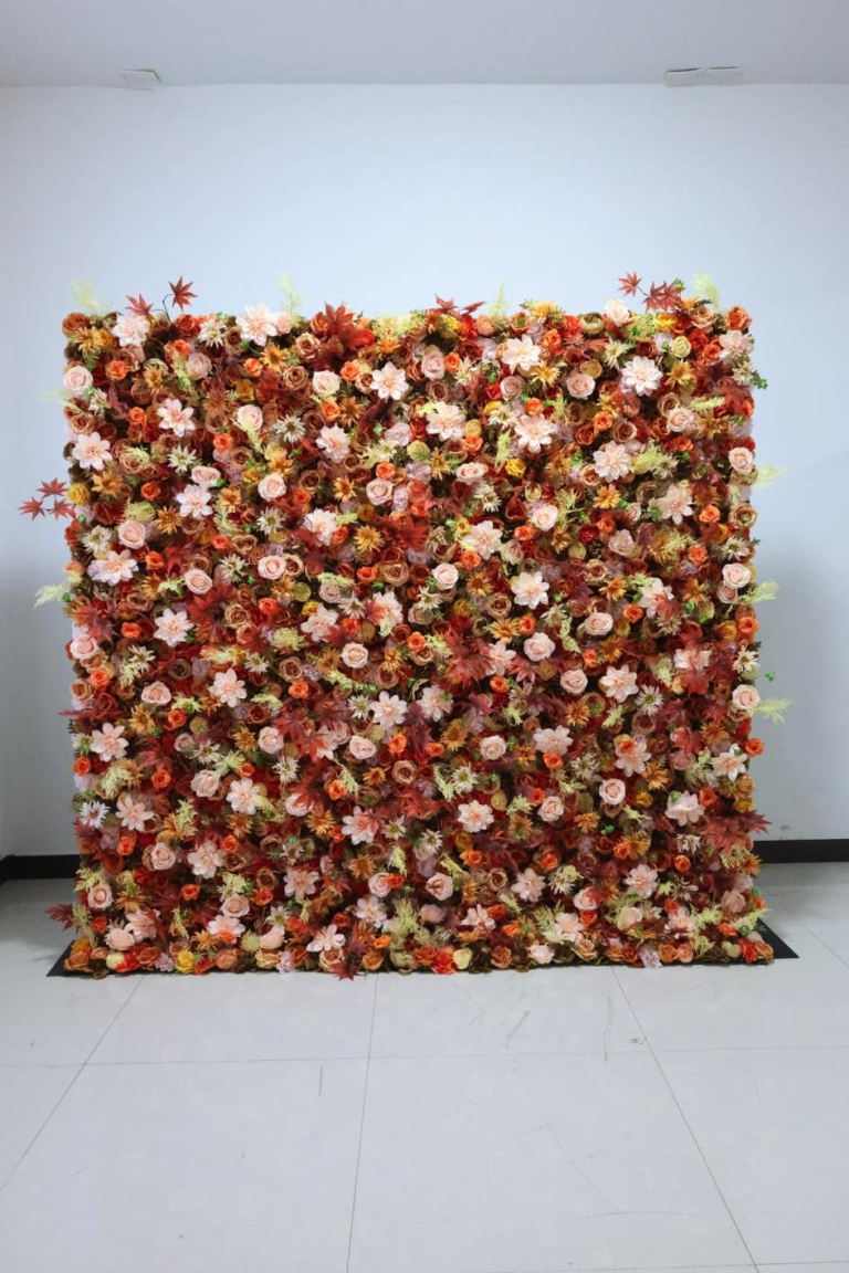 Premium 3D Flower Wall - Terracotta brown mixed