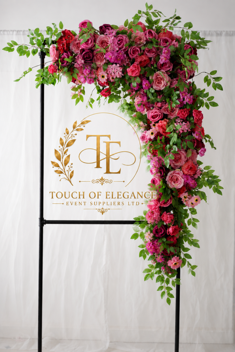 Statement Flower Arch - Burgundy