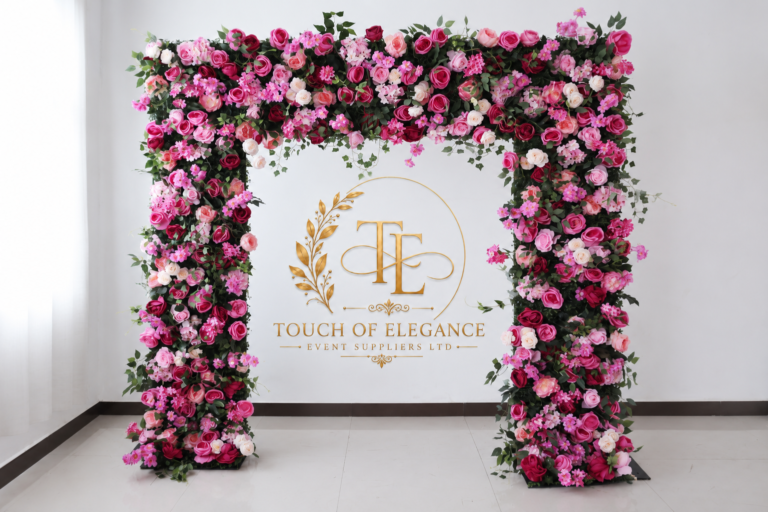 Statement Flower Arch - Fushcia Mixed