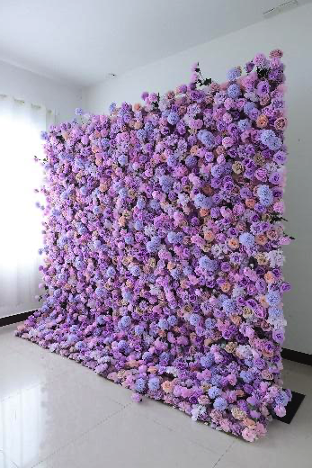 Premium 3D Flower Wall - Lilac Purple