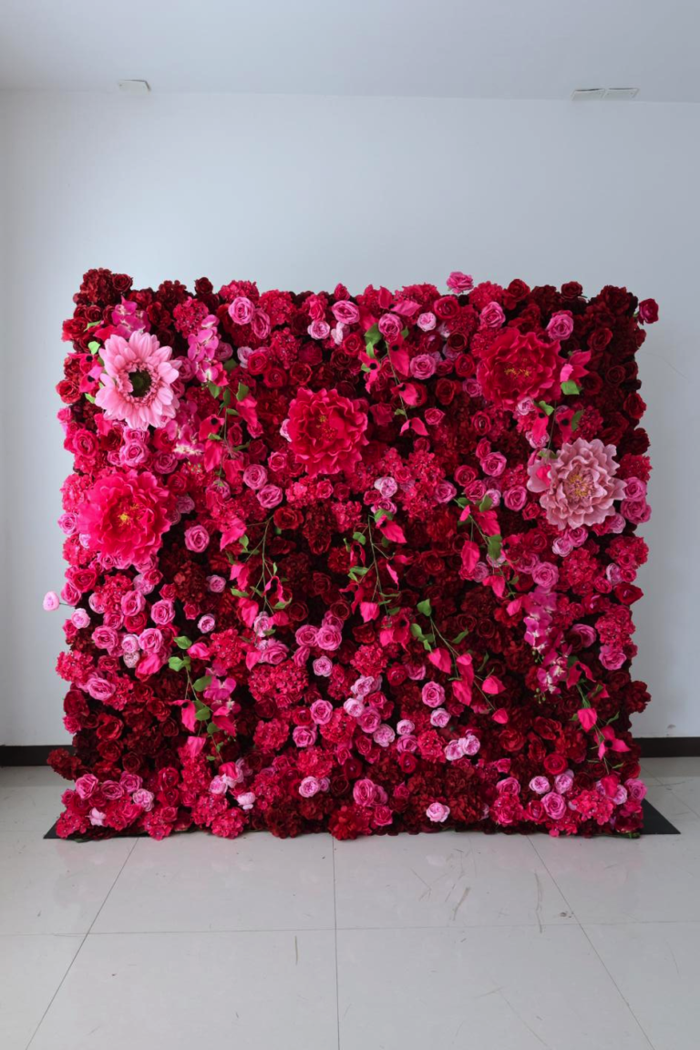 Premium 3D Flower Wall - Red mixed