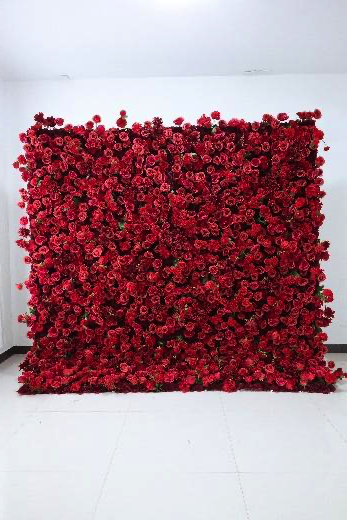 Premium 3D Flower Wall - Red
